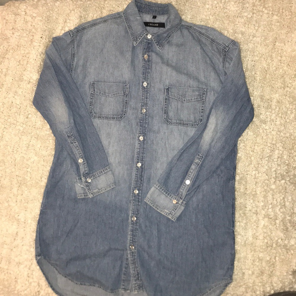 J Brand denim long sleeve dress